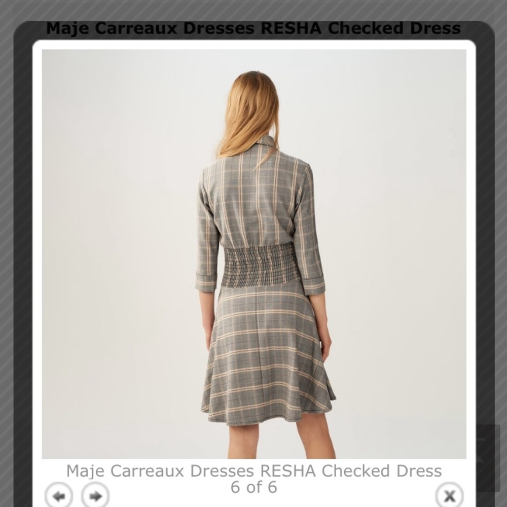 MAJE | "Resha" Plaid Shirt Dress - Picture 4 of 8